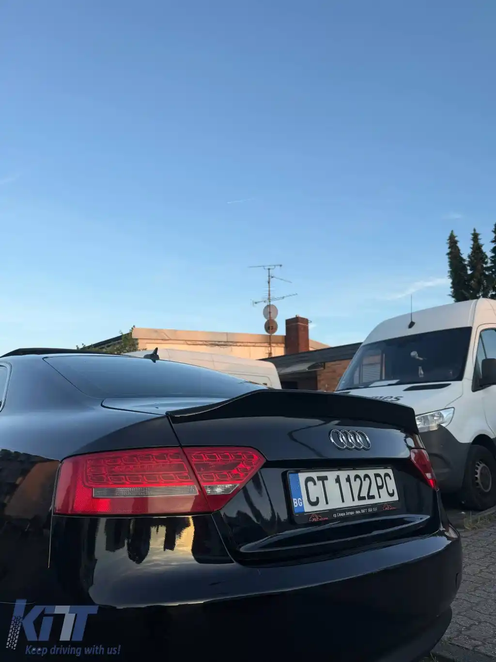 Spoiler pentru portbagaj potrivit pentru A5 B8 Piano Black ABS / 2009-2016 (Coupé)-image-6260874