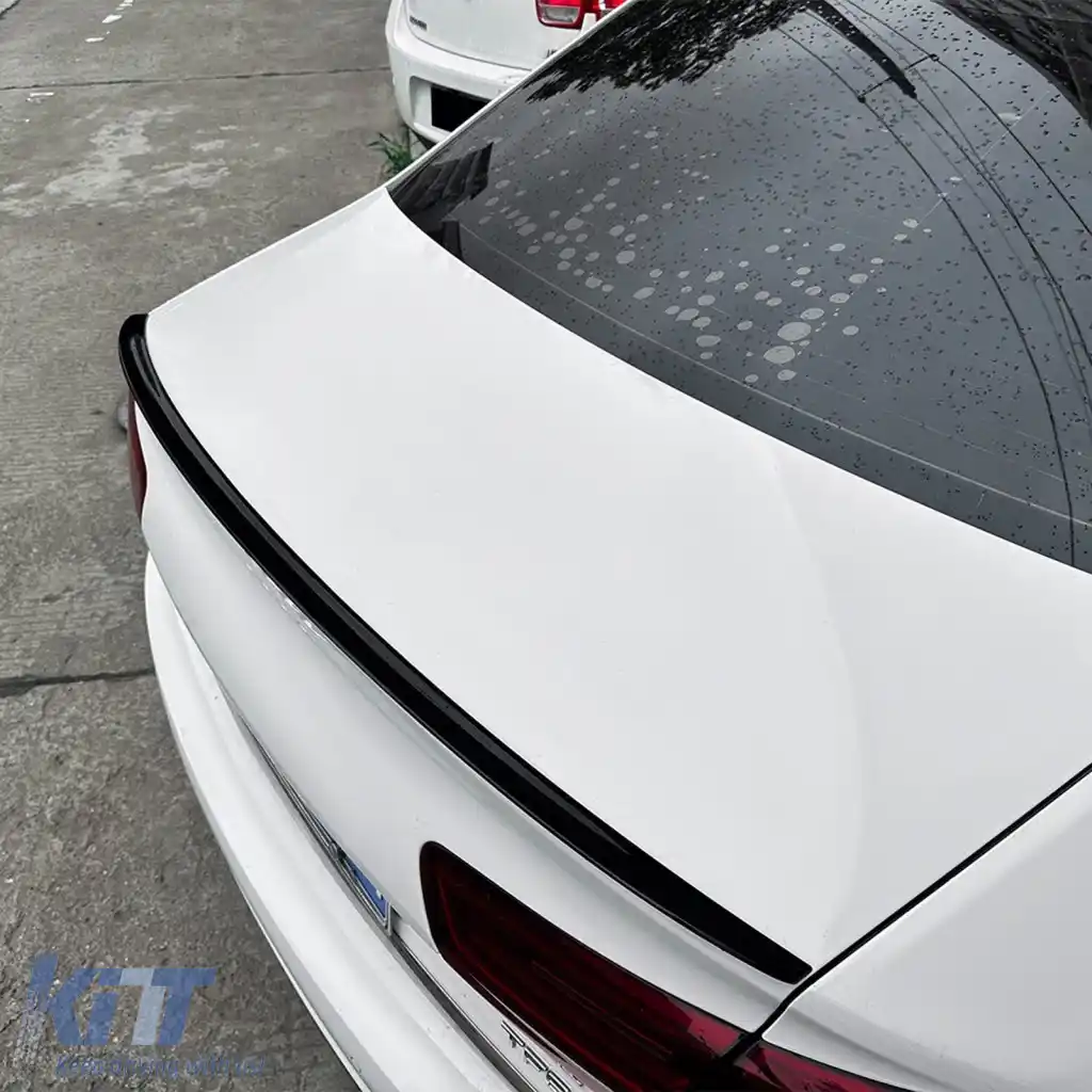 Spoiler pentru portbagaj potrivit pentru Audi A6 C7 2011-2018 sedan Lac negru piano-image-6261038