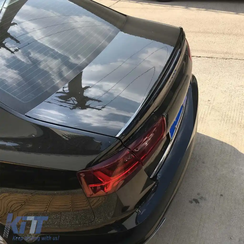Spoiler pentru portbagaj potrivit pentru Audi A6 C8 2018- Lac negru piano Stil subțire-image-6261045