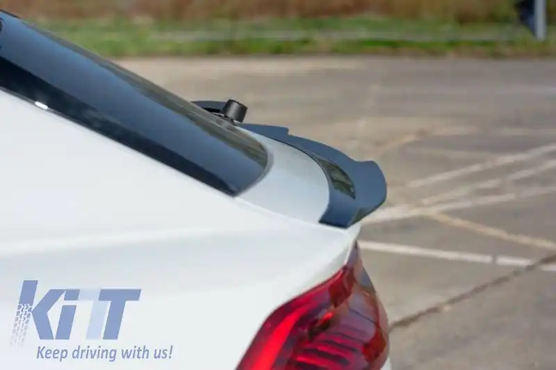 Spoiler pentru portbagaj potrivit pentru Audi Q8 SUV 2018+ Negru Pian din plastic ABS-image-6318275