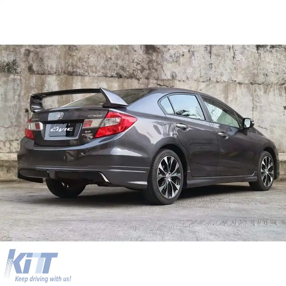 image-52-Spoiler pentru portbagaj potrivit pentru Civic FB7 Mugen RR din plastic ABS brut / 2012-2016 (3 piese)