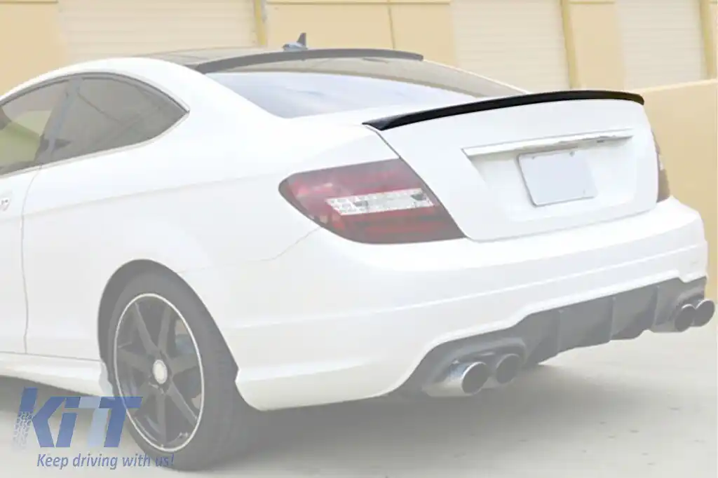 Spoiler pentru portbagaj potrivit pentru Mercedes C-Class C204 Coupe 2011-2014, negru