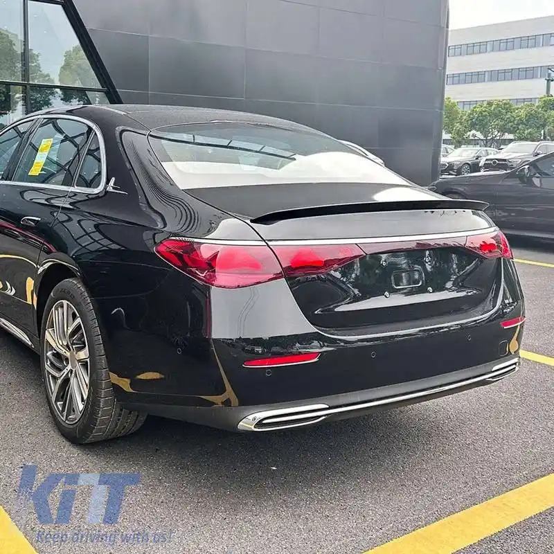 Spoiler pentru portbagaj potrivit pentru Mercedes-Benz E-Class W214 2024+ A Design E63S V2 Look din plastic ABS negru lucios-image-6320698