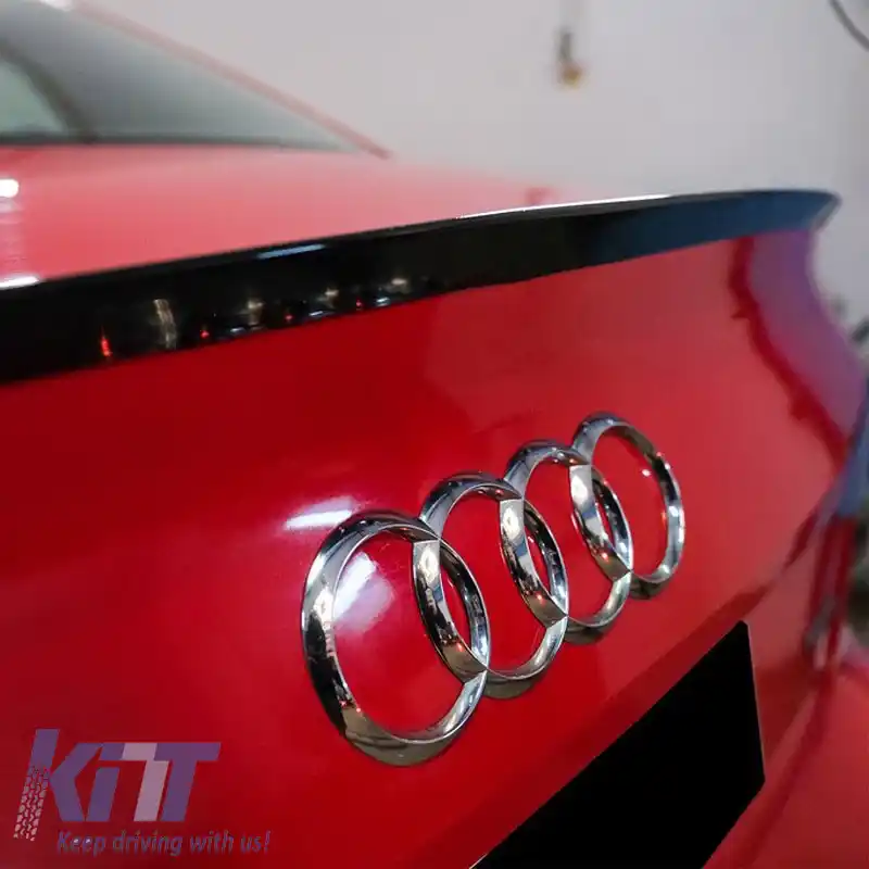 Spoiler portbagaj potrivit pentru Audi A4 B9 16+ din plastic ABS negru lucios-image-6298274