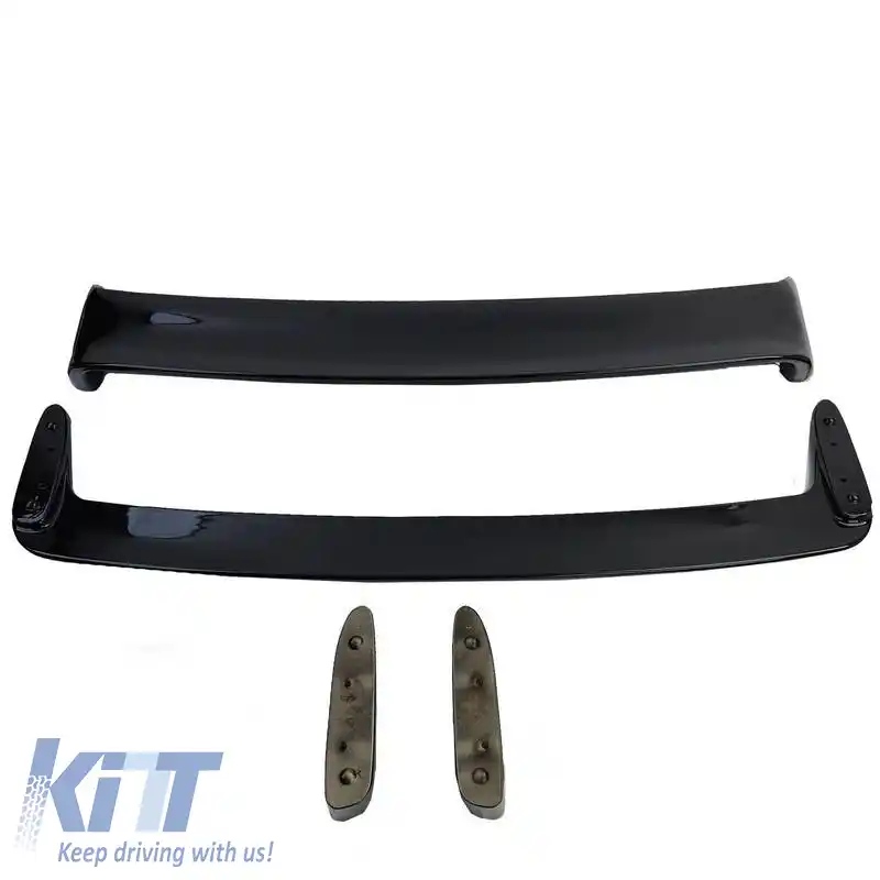 Spoiler portbagaj potrivit pentru BMW 3 E36 90-99 Sedan / Coupe M3 GT-Look XL cu spacere Glossy Black din plastic ABS 4 buc.-image-6325861