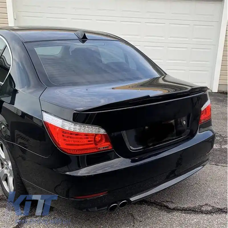 Spoiler portbagaj potrivit pentru BMW 5 E60 03-11 M4 Look Lipspoiler Negru Lucios din Plastic ABS-image-6325891