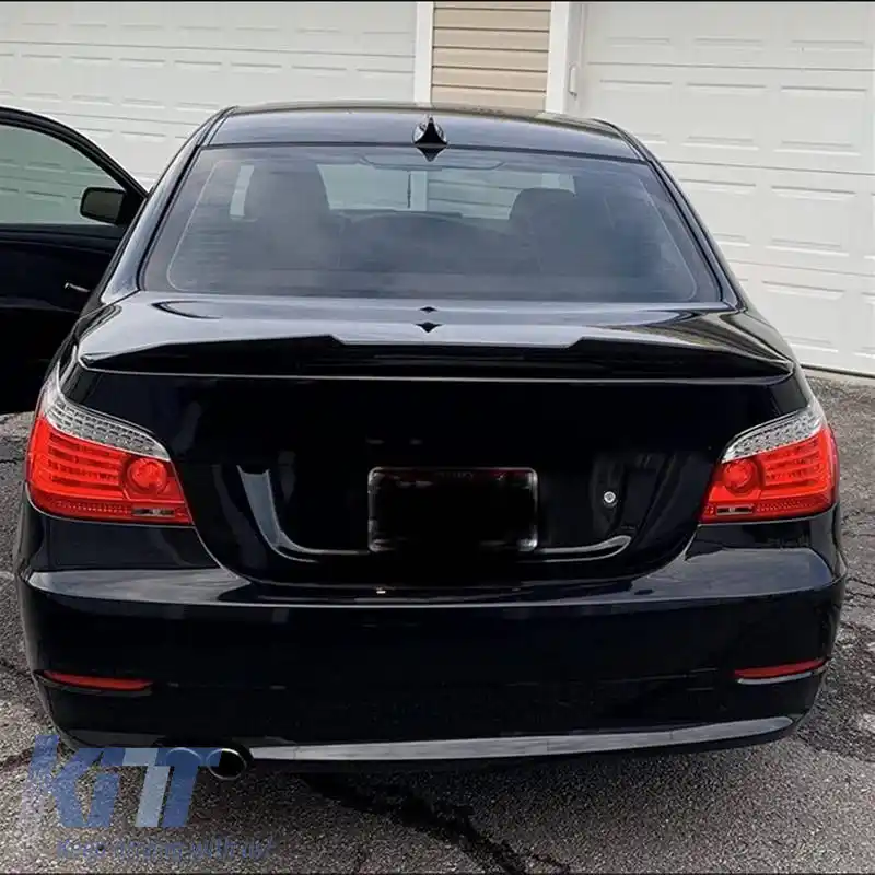 Spoiler portbagaj potrivit pentru BMW 5 E60 03-11 M4 Look Lipspoiler Negru Lucios din Plastic ABS-image-6325892