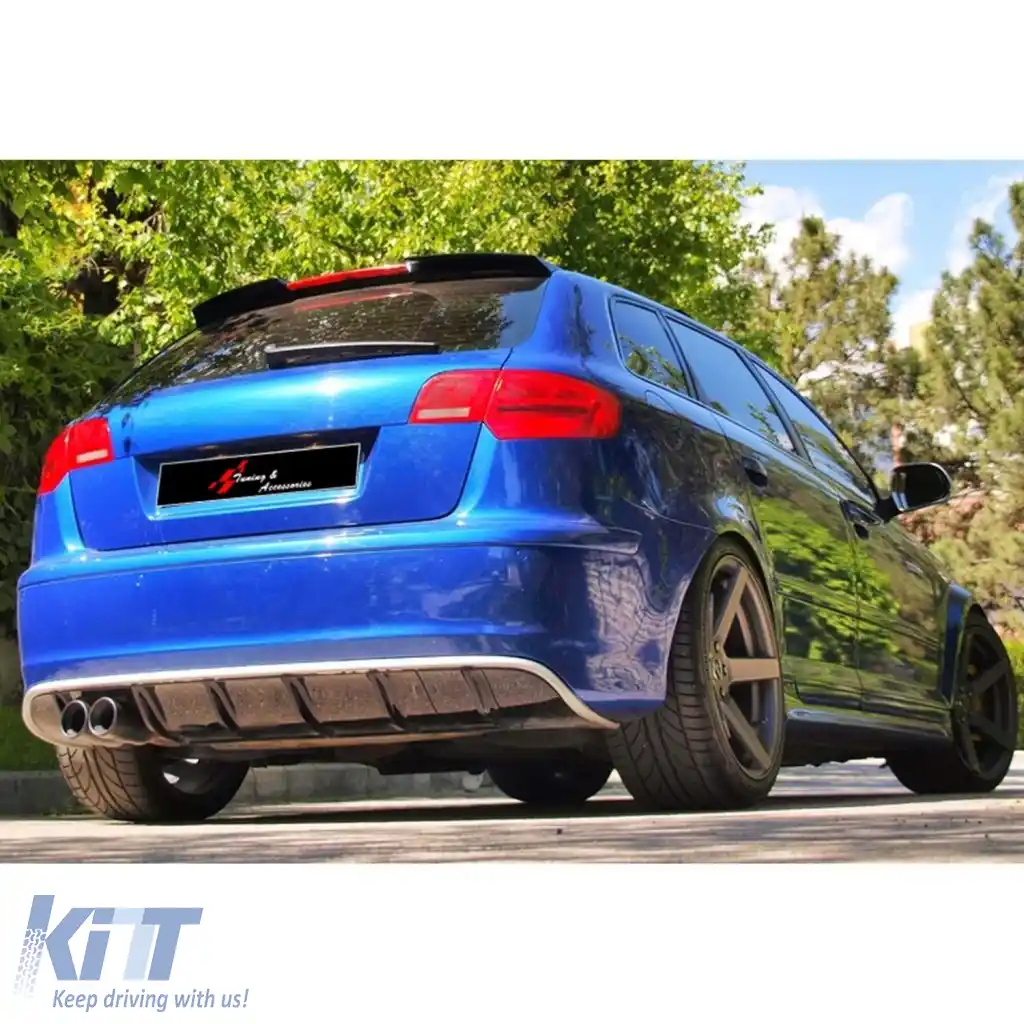 SPOILER potrivit pentru AUDI A3 8P 2003-2008 cu 4 uși stil RS3-image-6326091