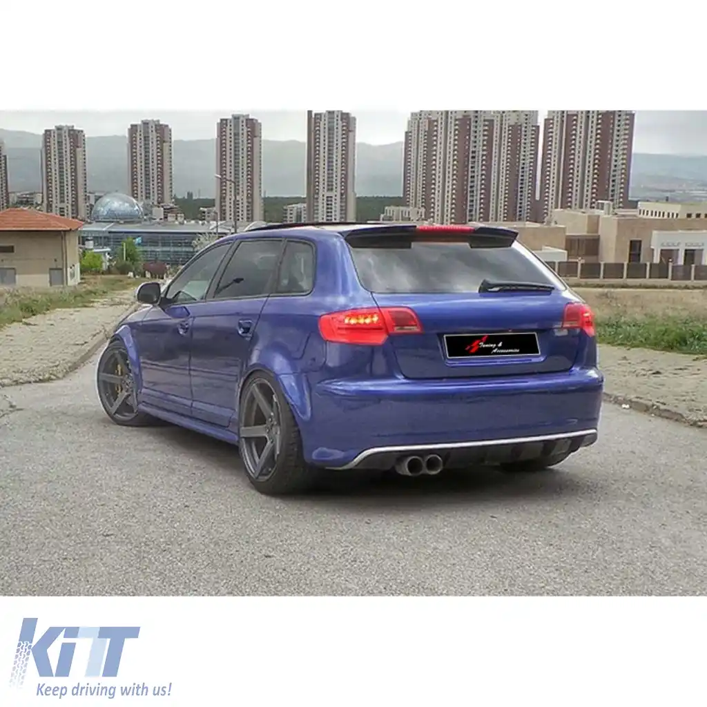 SPOILER potrivit pentru AUDI A3 8P 2003-2008 cu 4 uși stil RS3-image-6326092