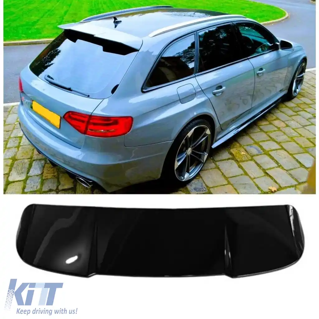 Spoiler potrivit pentru Audi A4 B8 2008-2015 RS Style finisaj negru piano-image-6260851