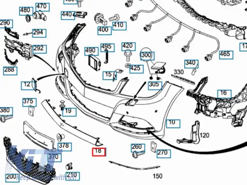 image-28-Spoiler potrivit pentru bara de protecție frontală A Design tip C63 pentru Mercedes C-Class W204 2011-2014