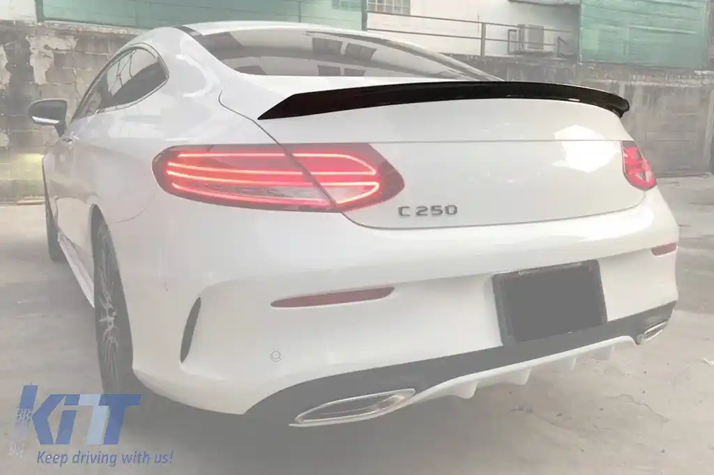Spoiler potrivit pentru portbagaj tip C63 S pentru Mercedes C-Class C205 Coupe 2015, necolorat