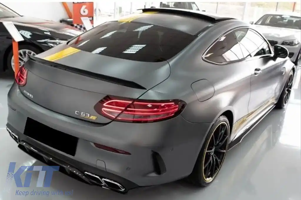 Spoiler potrivit pentru portbagaj tip C63 S pentru Mercedes C-Class C205 Coupe 2015, necolorat-image-6227895