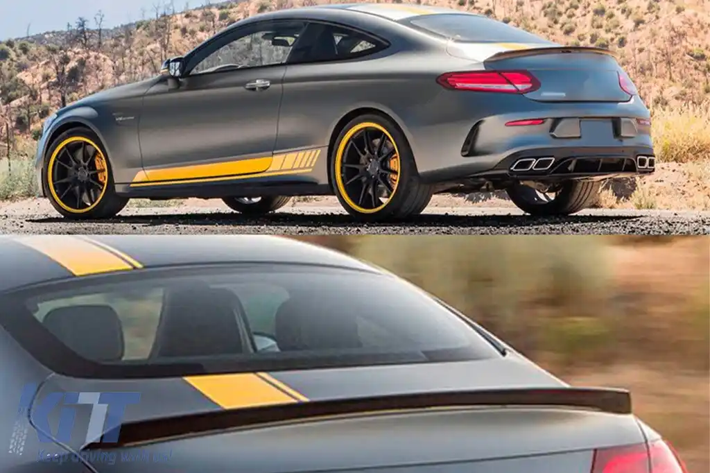 Spoiler potrivit pentru portbagaj tip C63 S pentru Mercedes C-Class C205 Coupe 2015, necolorat-image-6227896