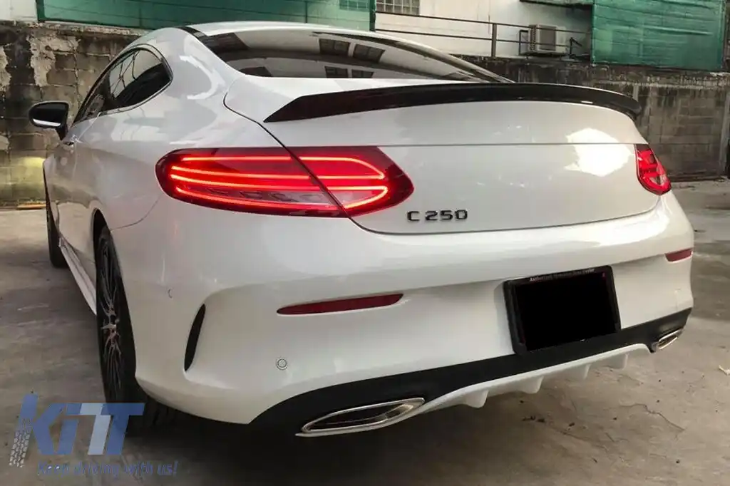 Spoiler potrivit pentru portbagaj tip C63 S pentru Mercedes C-Class C205 Coupe 2015, necolorat-image-6227897