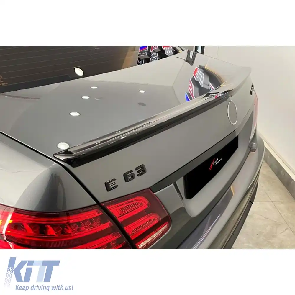 image-64-Spoiler spate A Design pentru sedan W212, negru pian, ABS / 2009-2016