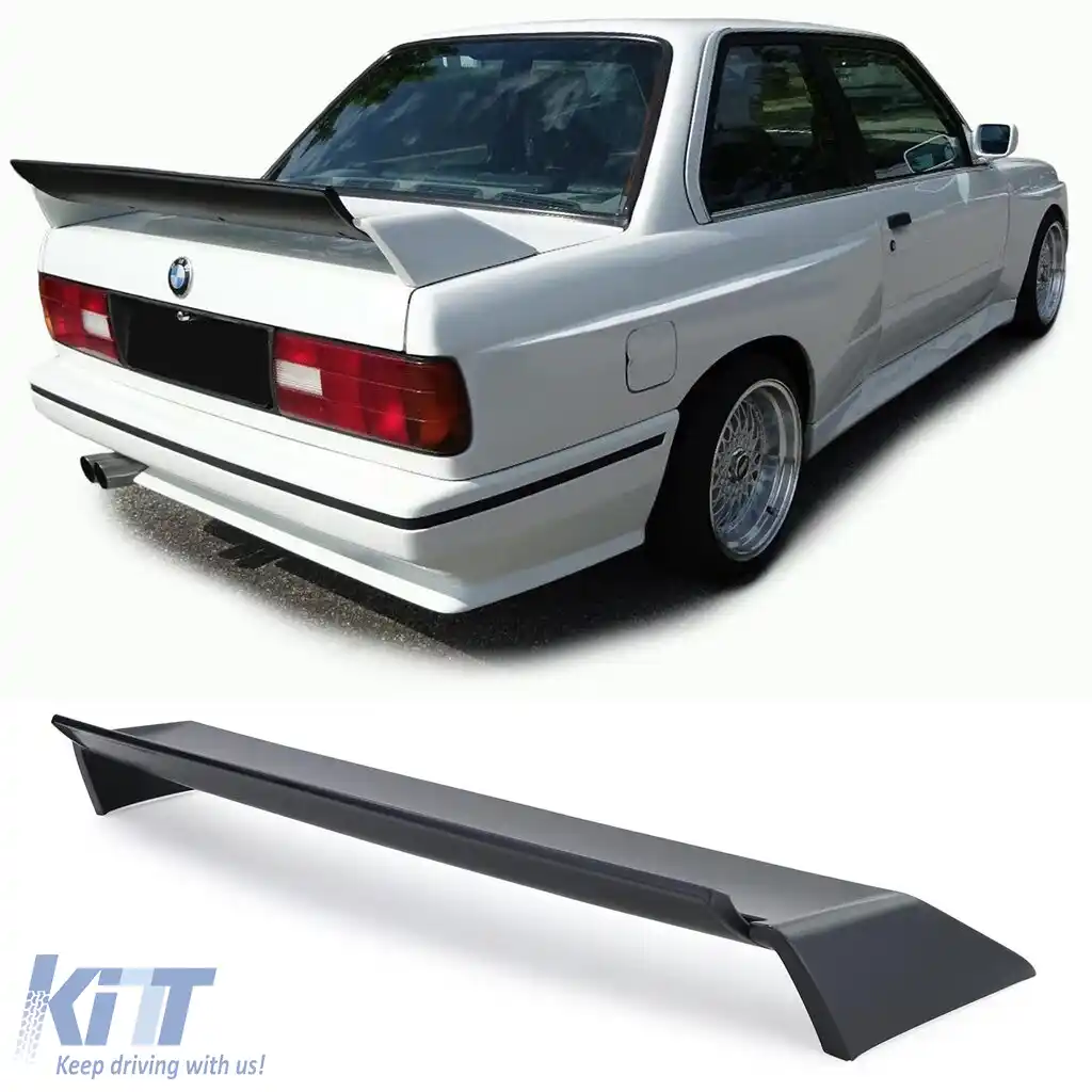 Spoiler spate aripa Evo look sport realizat din ABS, potrivit pentru BMW Seria 3 E30 1982-1993