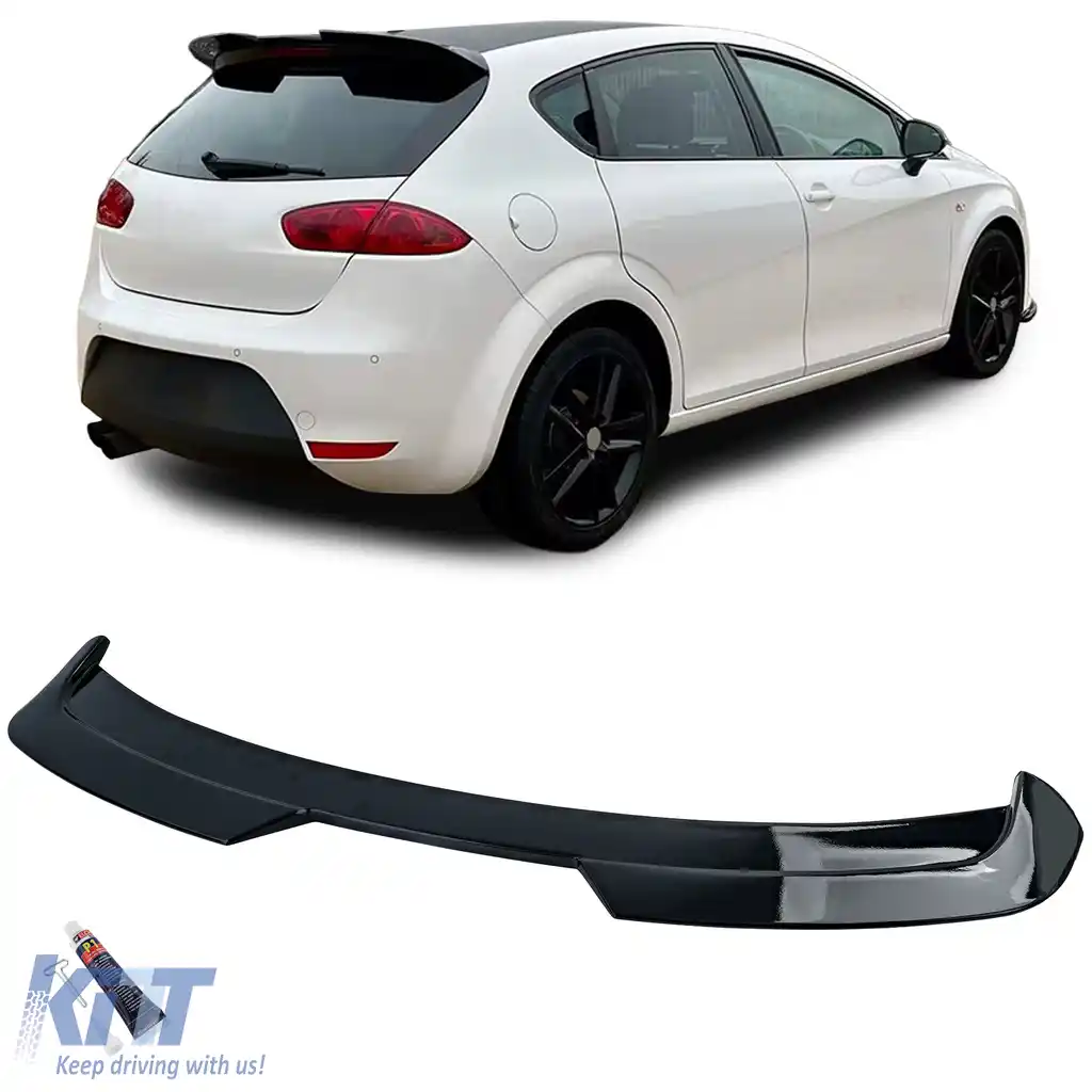 Spoiler spate de acoperiș Racing Lip Gloss Black potrivit pentru Seat Leon 1P Facelift 2009-2012