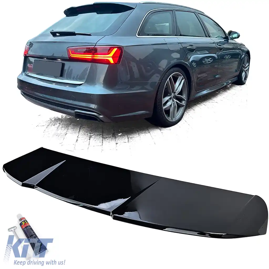 Spoiler spate de performanță lucios negru, potrivit pentru Audi A6 C7 4G 11-18 Avant