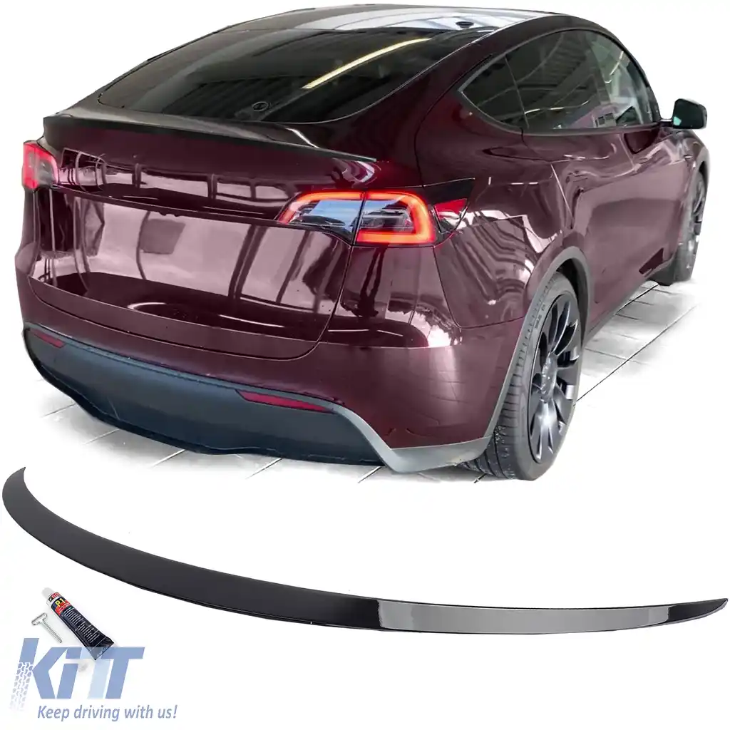 Spoiler spate de performanță, lucios negru, potrivit pentru Tesla Model Y din 2019