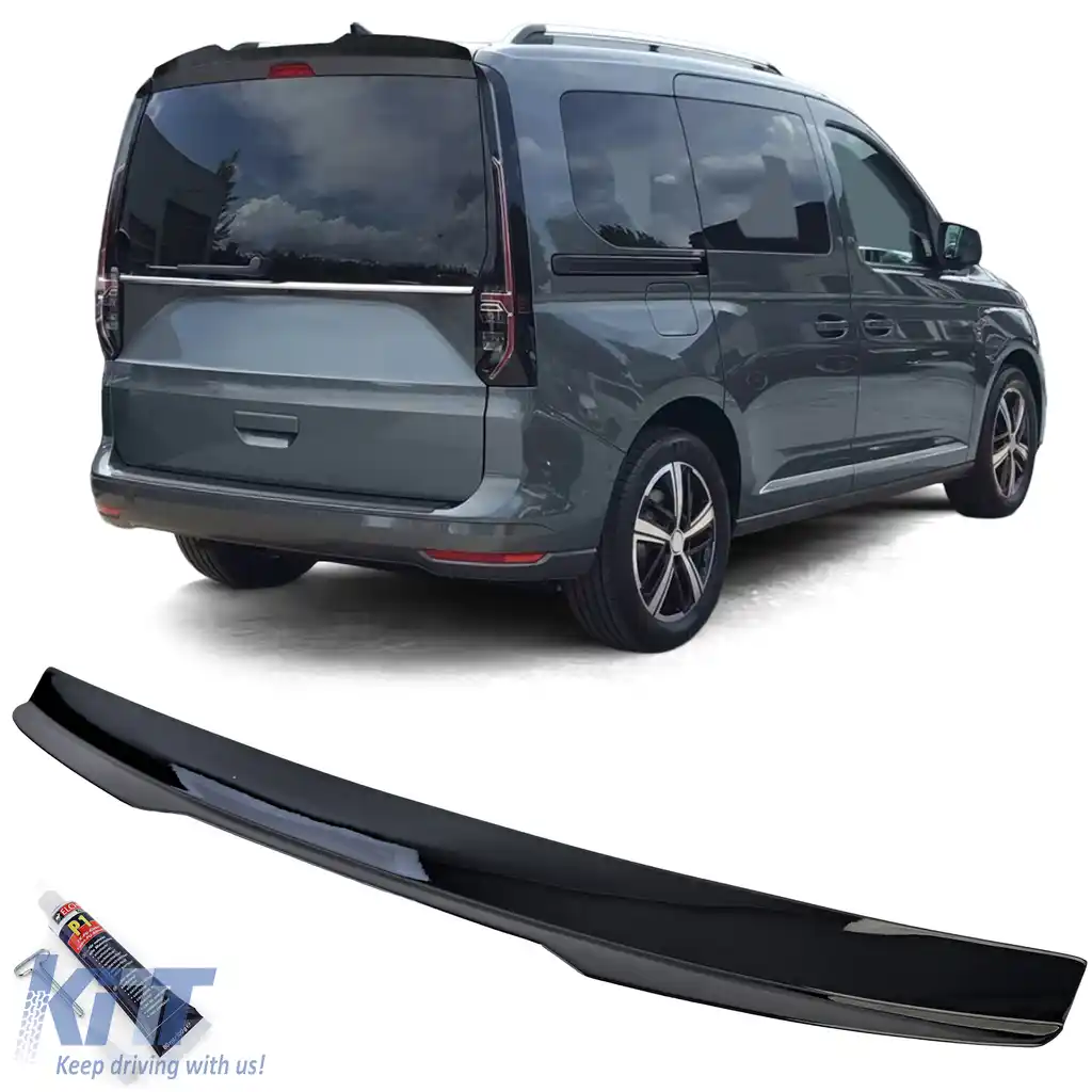 Spoiler spate de plafon negru lucios, potrivit pentru VW Caddy V SB din 2020
