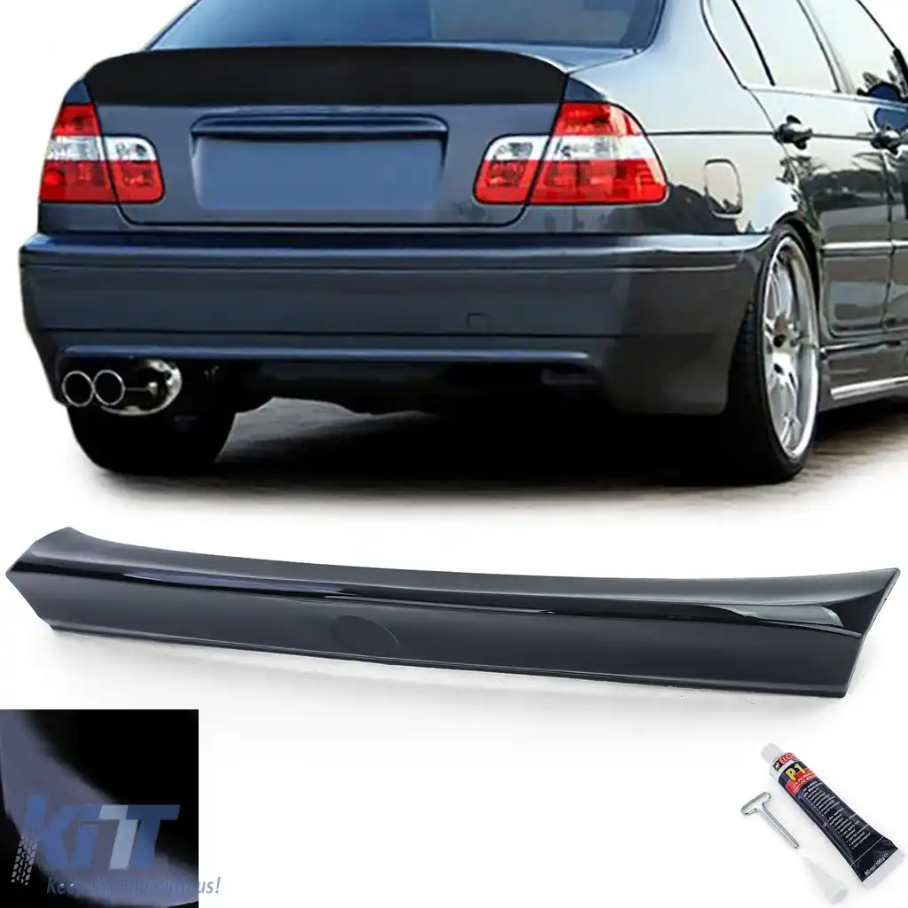 Spoiler spate Ducktail CSL Gloss Black potrivit pentru BMW Seria 3 E46 Sedan 98-05