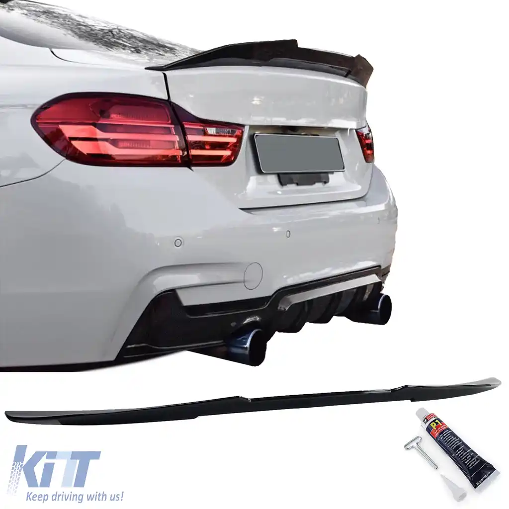 Spoiler spate Ducktail lucios negru, potrivit pentru BMW Seria 4 F32 Coupe 2013-2021