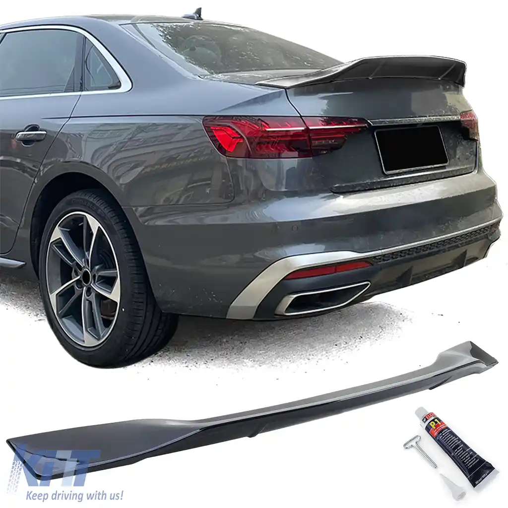 Spoiler spate Ducktail negru lucios, potrivit pentru Audi A4 8W 15-22 sedan
