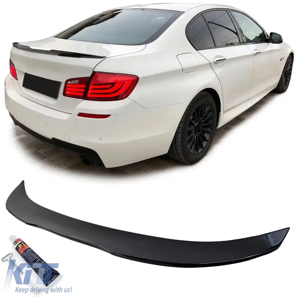 Spoiler spate ducktail negru lucios potrivit pentru sedanul BMW Seria 5 F10 09-17