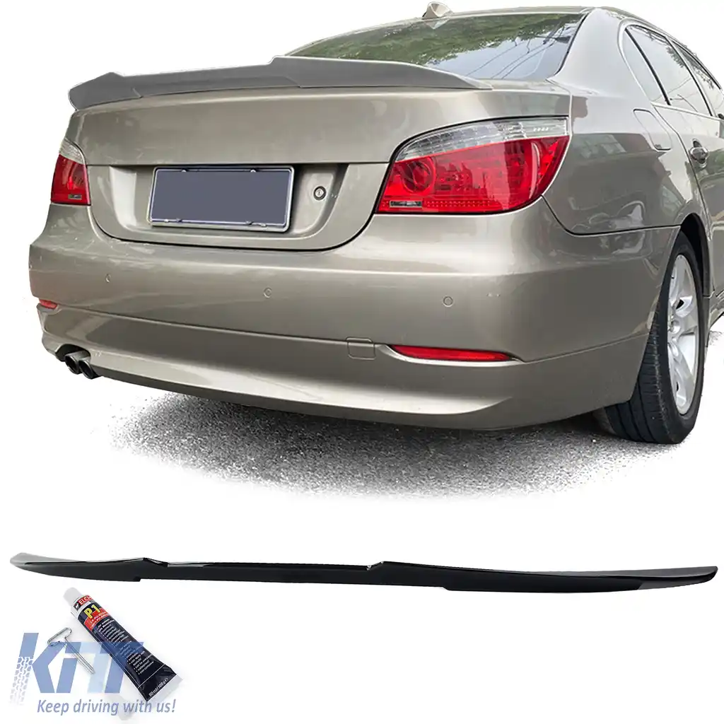 Spoiler spate ducktail negru lucios, potrivit pentru sedanul BMW Seria 5 E60 03-10