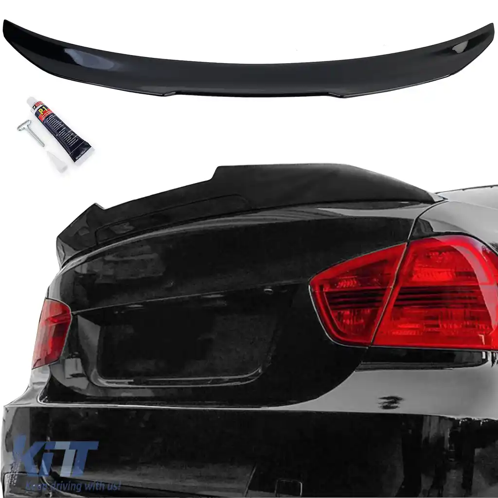 Spoiler spate ducktail negru lucios potrivit pentru BMW Seria 3 E90 05-13 sedan