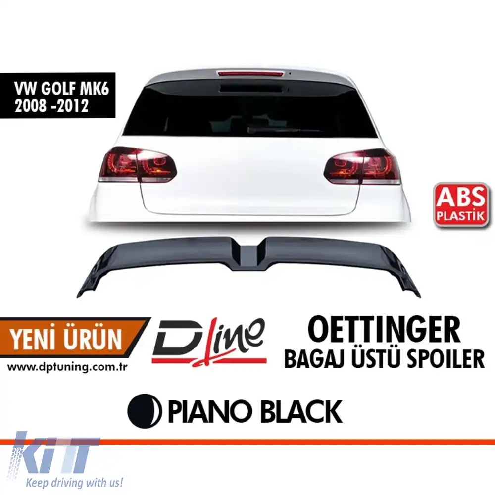 image-41-Spoiler spate Golf 6 Oettinger Style Piano Negru ABS / 2008-2013