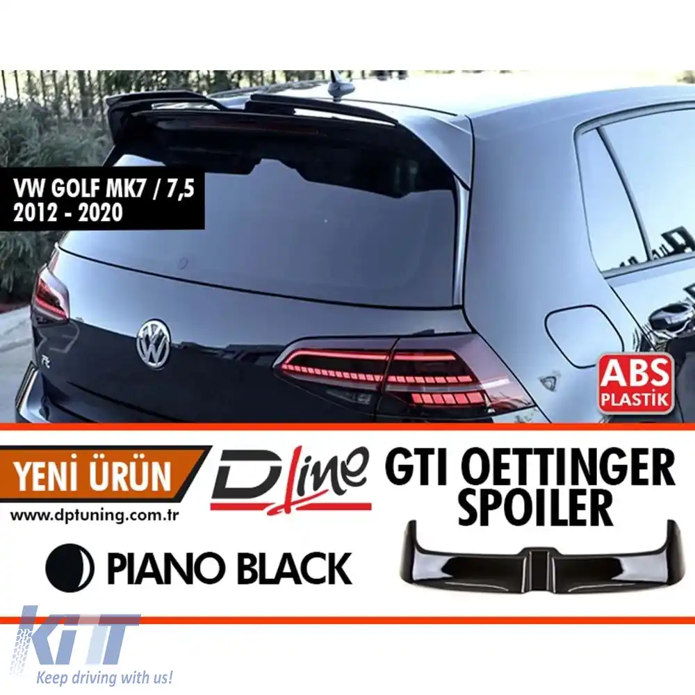 image-9-Spoiler spate Golf 7 GTI Oettinger Negru Pian ABS / 2012-2020
