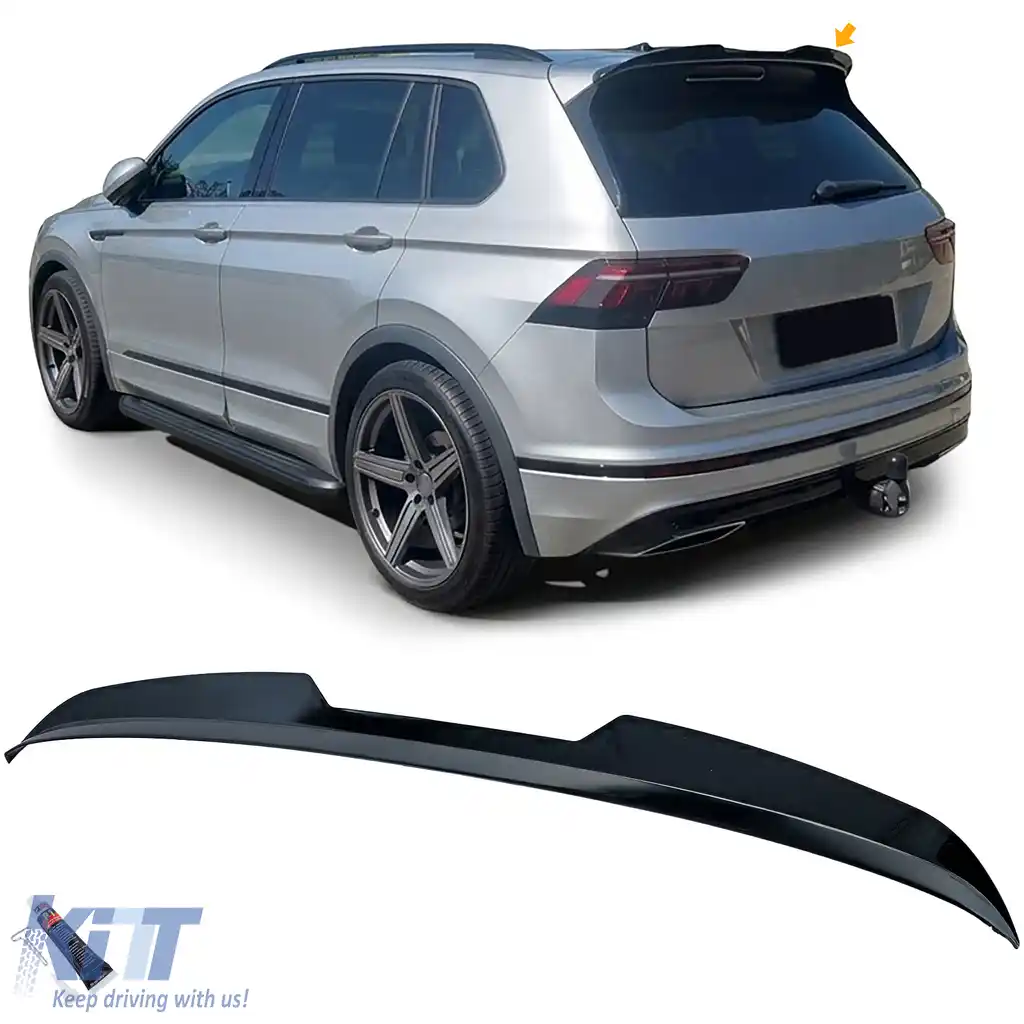Spoiler spate Lip Gloss Black potrivit pentru VW Tiguan II 2016-2024 R-Line