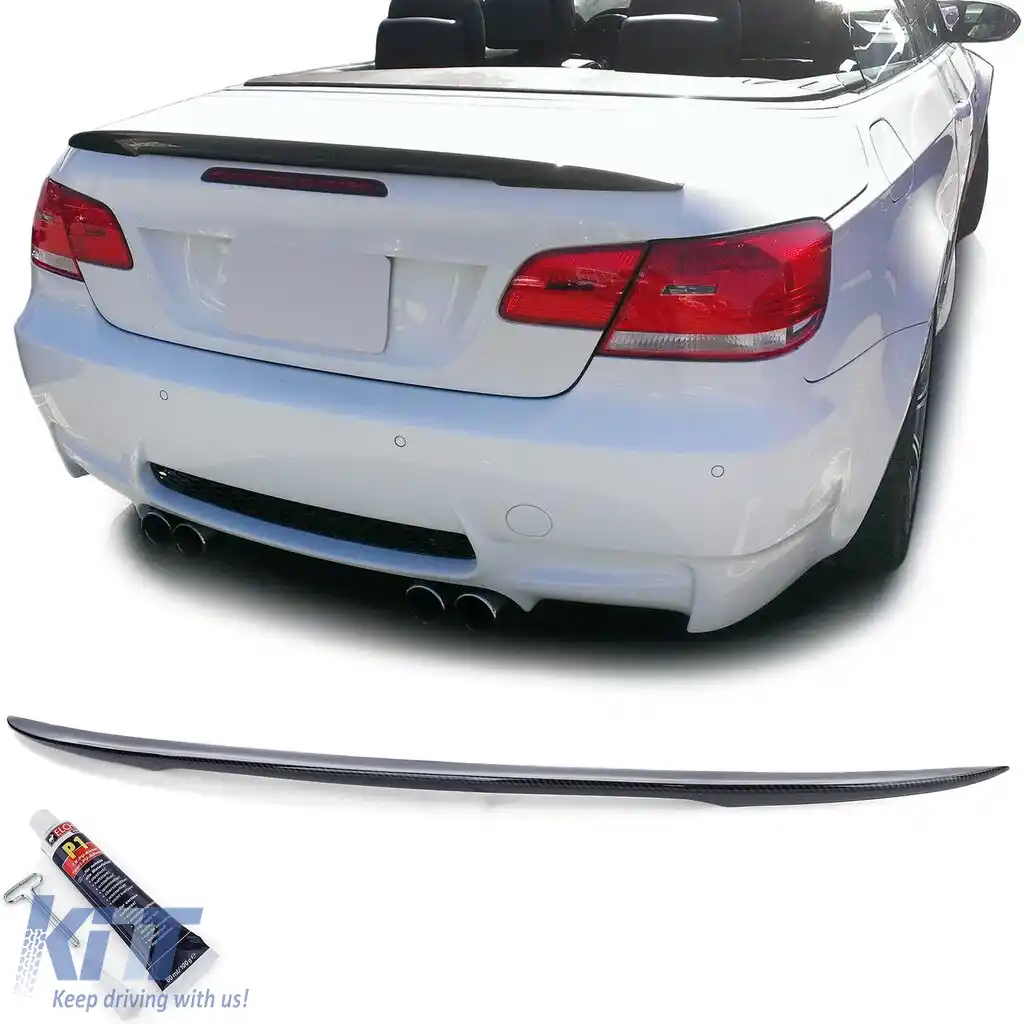 Spoiler spate lip Performance look carbon cu ABE, potrivit pentru BMW Seria 3 E93 Cabriolet 06-13