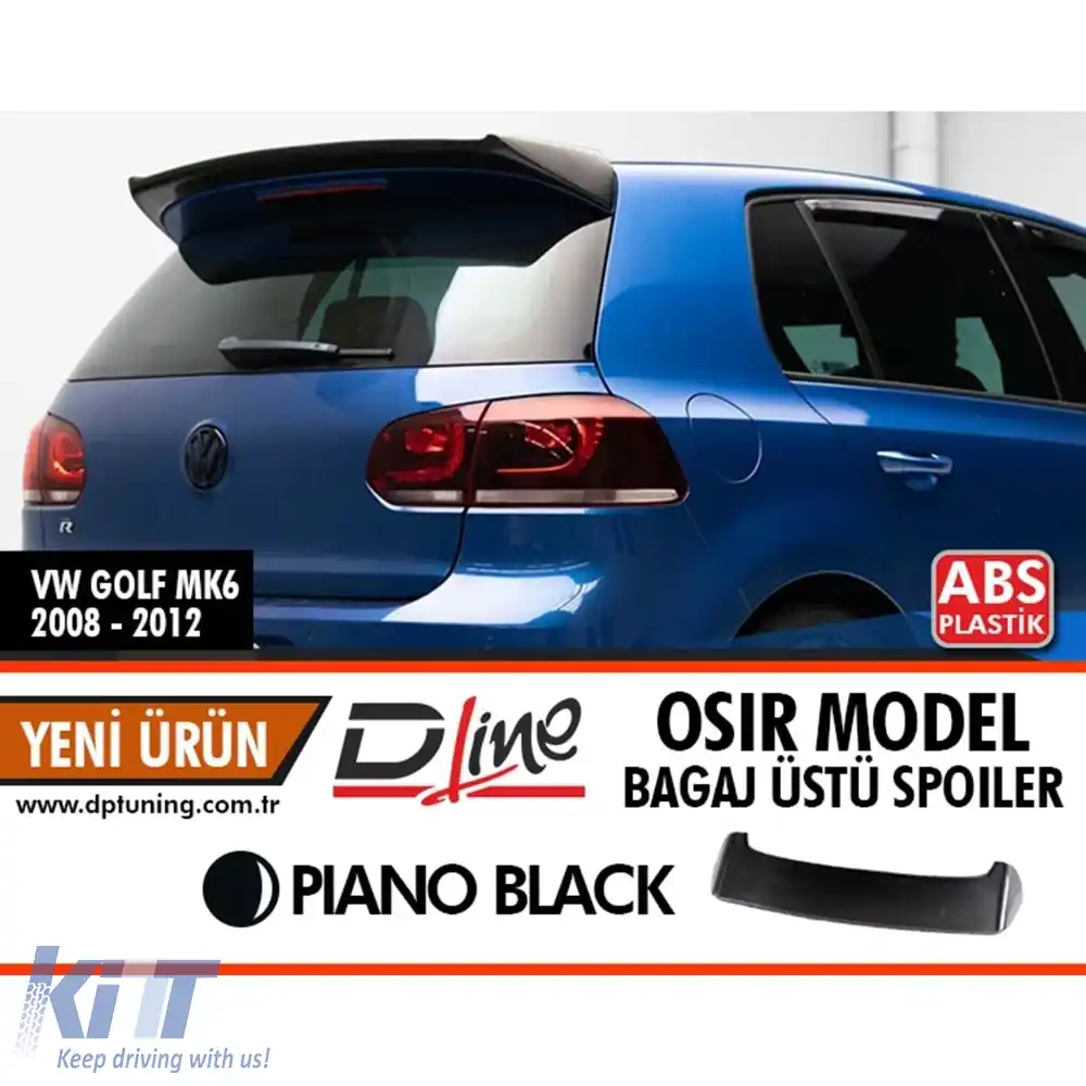 image-11-Spoiler spate Osir Style Piano Black ABS, potrivit pentru Golf 6 GTI / 2008-2013