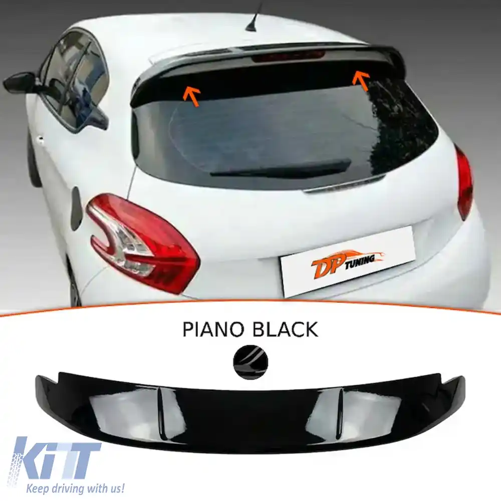 image-37-Spoiler spate pentru acoperiș 208 Negru Piano ABS / 2012 - 2015