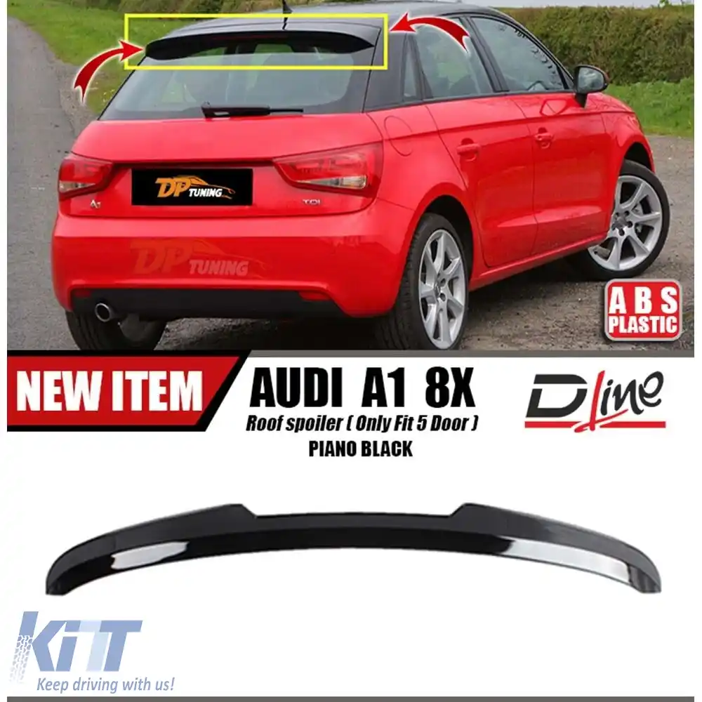 image-63-Spoiler spate pentru acoperiș A1 8X Negru Pian ABS / 2010-2017 (4 uși)