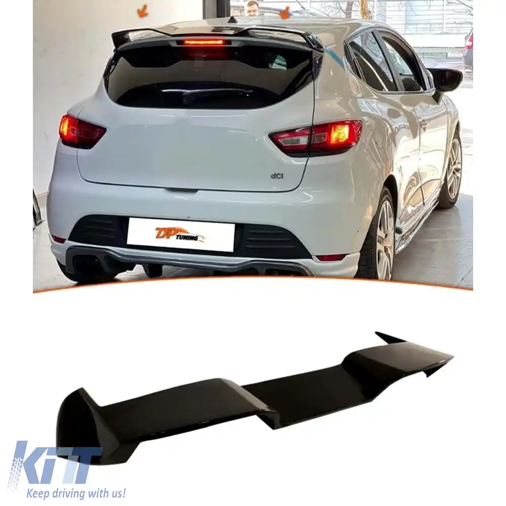 image-19-Spoiler spate pentru acoperiș Clio 4 Stil RS Standard Negru pian ABS / 2012-2019