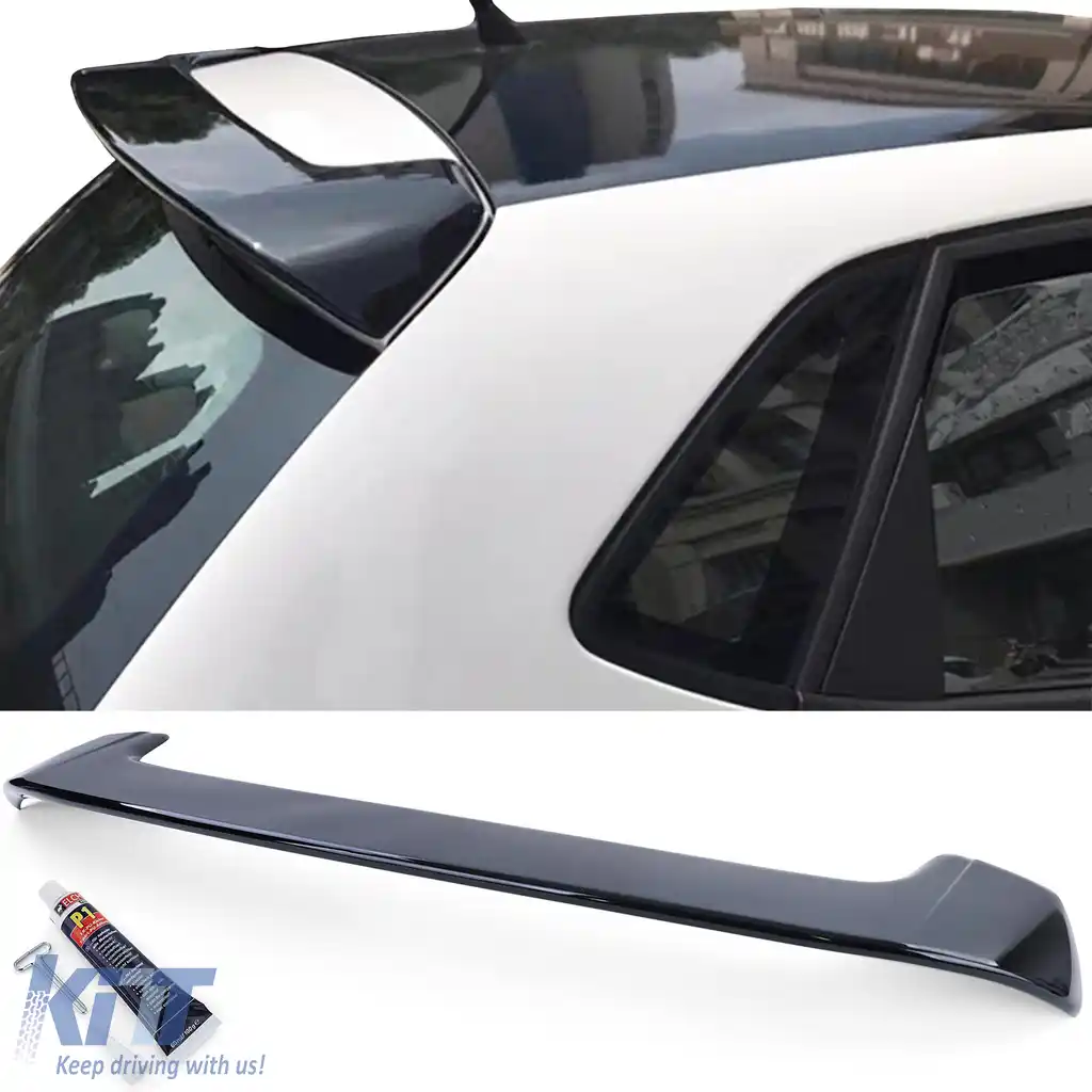 Spoiler spate pentru acoperiș, lucios, potrivit pentru VW Polo 5 6R pre-facelift 09-14