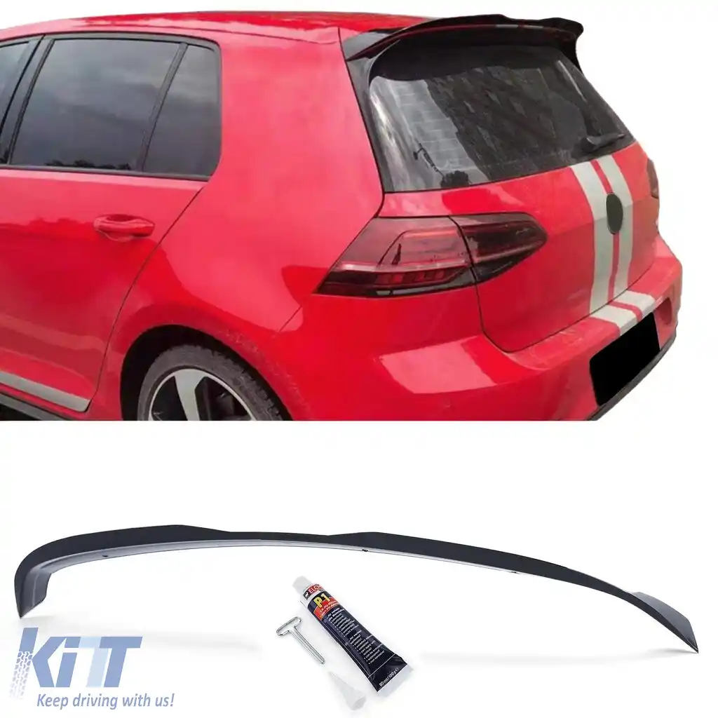 Spoiler spate pentru acoperiș negru lucios, potrivit pentru VW Golf 7 GTI Sedan 13-20