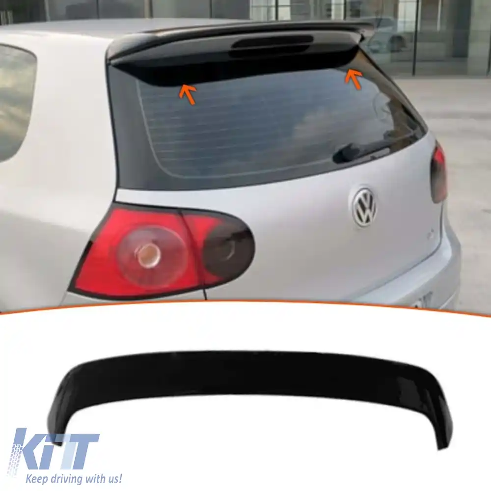 image-34-Spoiler spate pentru acoperiș potrivit pentru Golf 5 în negru lucios ABS / 2003 - 2009 (Standard)