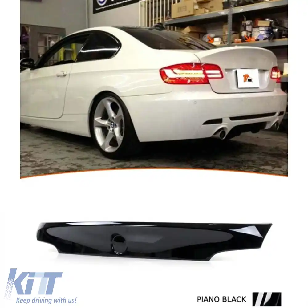 image-24-Spoiler spate pentru capac E92 Coupe CSL Negru Pian ABS / 2007-2013