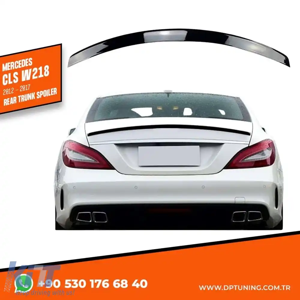 image-49-Spoiler spate pentru CLS W218 Negru Pian ABS / 2012-2017
