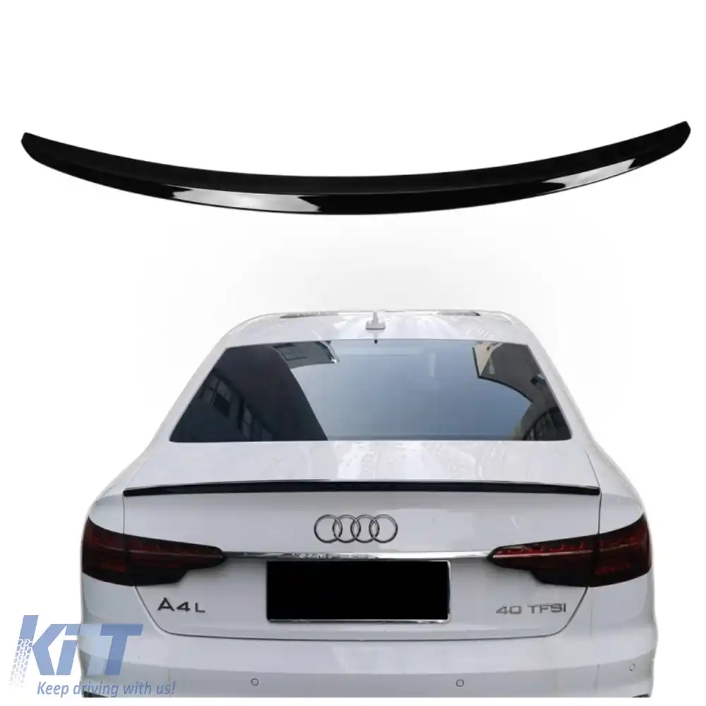 image-59-Spoiler spate pentru portbagaj stil A4 B9 S4 în negru piano ABS / 2019-2021
