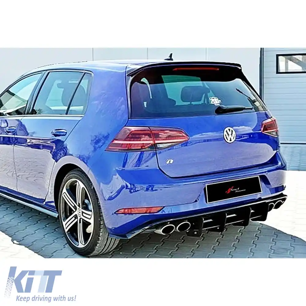 image-60-Spoiler spate Piano Black Vacuum Plastic, potrivit pentru Golf 7 R / R-Line / GTI Max V1 / 2012-2019