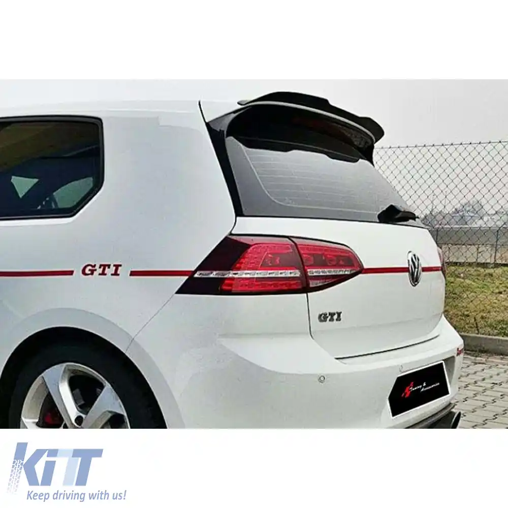 image-47-Spoiler spate Piano Black Vacuum Plastic, potrivit pentru Golf 7 R / R-Line / GTI Max V2 / 2012-2019