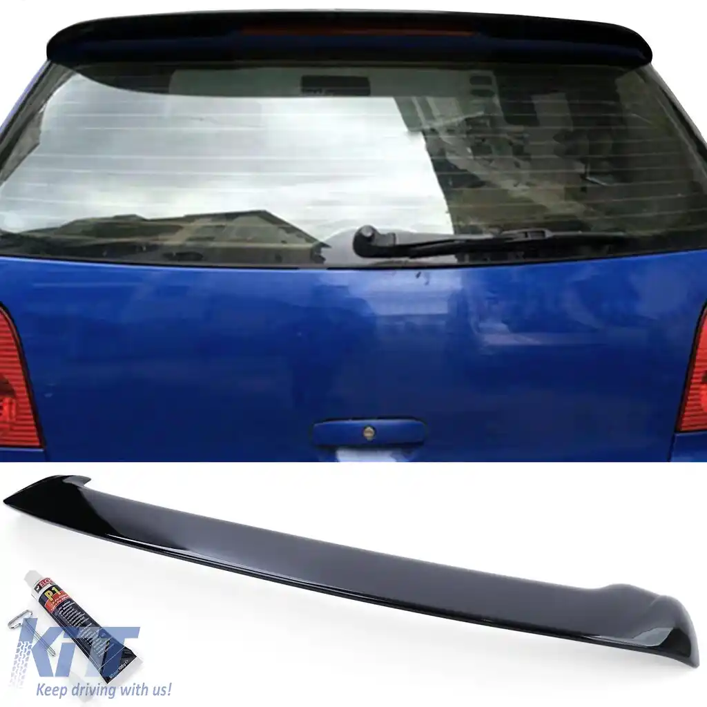 Spoiler spate spoiler de plafon negru lucios potrivit pentru VW Polo 4 9N 9N3 01-09