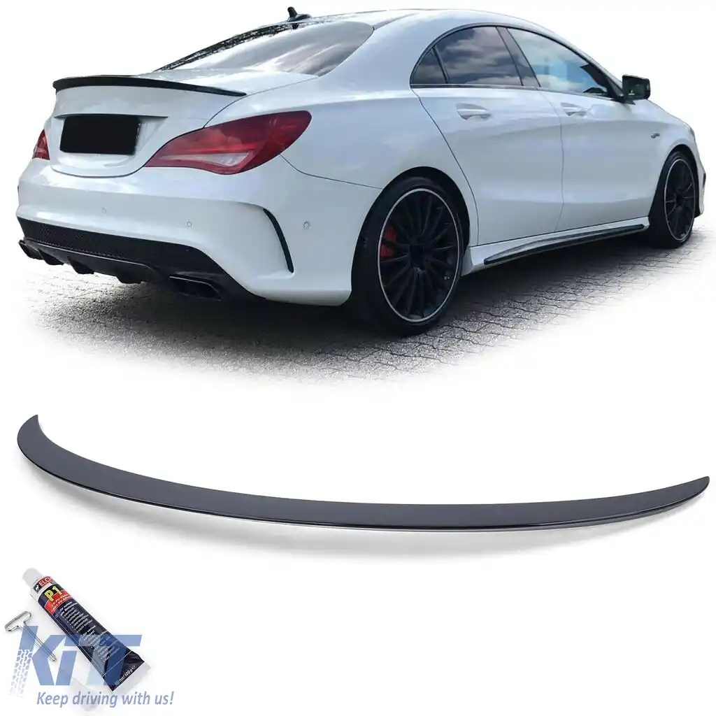 Spoiler Spate Sport Lip Negru Lucios cu ABE, potrivit pentru Mercedes CLA C117 2013-2019