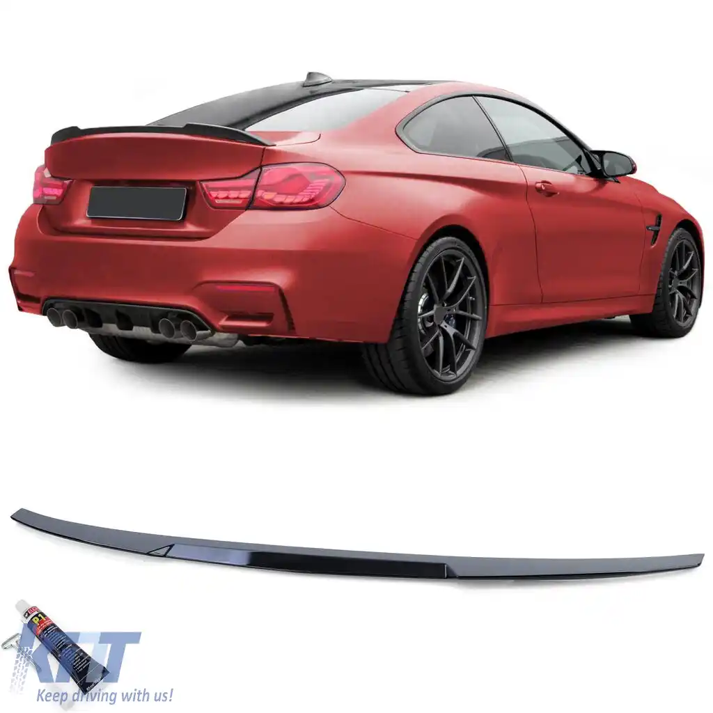 Spoiler spate sport lip negru lucios cu ABE, potrivit pentru BMW Seria 4 F32 Coupe 2013-202